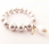 Hõbedased pärlid - käevõru